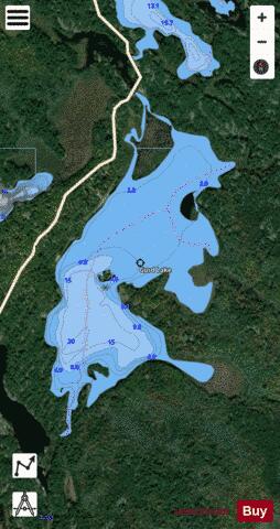 Gurd Lake depth contour Map - i-Boating App - Satellite