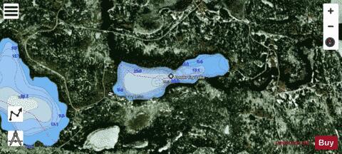 Lower Fry Lake depth contour Map - i-Boating App - Satellite