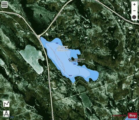 Butterfly Lake depth contour Map - i-Boating App - Satellite