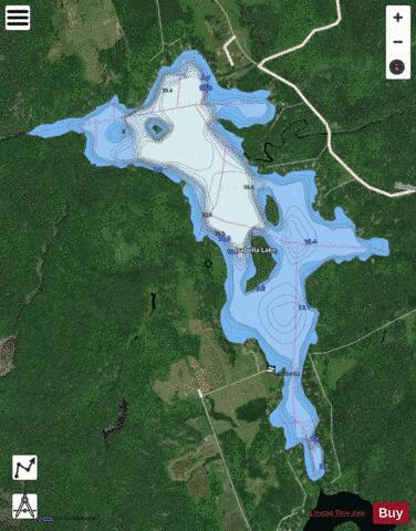 Isabella Lake depth contour Map - i-Boating App - Satellite
