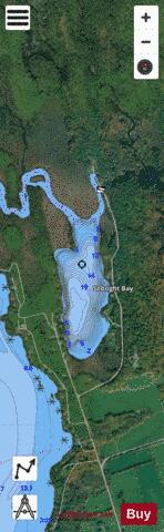 Sebright Bay depth contour Map - i-Boating App - Satellite