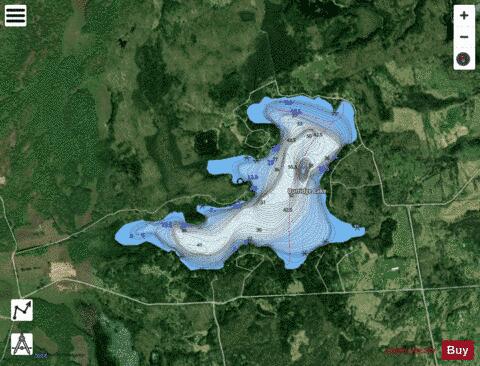 Burride Lake depth contour Map - i-Boating App - Satellite