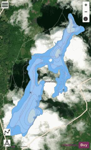 Howes Lake depth contour Map - i-Boating App - Satellite