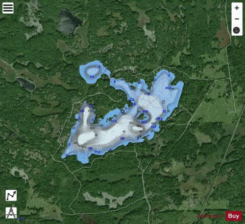 Chippego Lake depth contour Map - i-Boating App - Satellite