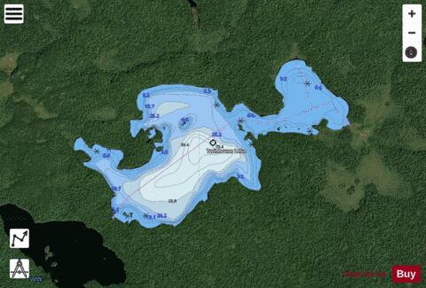 Twinhouse Lake depth contour Map - i-Boating App - Satellite