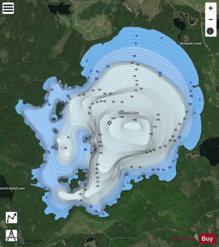 Titmarsh Lake depth contour Map - i-Boating App - Satellite