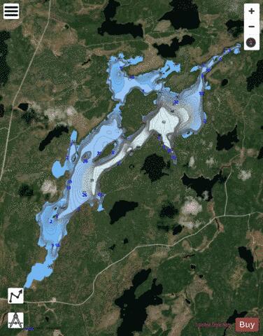 Empire Lake depth contour Map - i-Boating App - Satellite