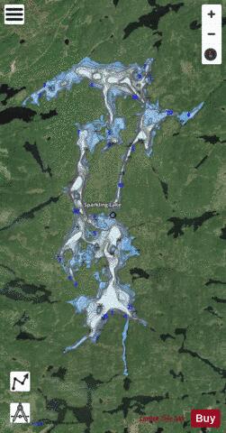 Sparkling Lake depth contour Map - i-Boating App - Satellite