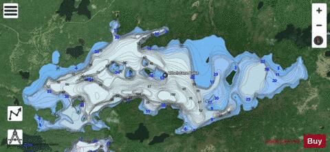Athelstane Lake depth contour Map - i-Boating App - Satellite