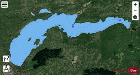 Kekekuab Lake depth contour Map - i-Boating App - Satellite