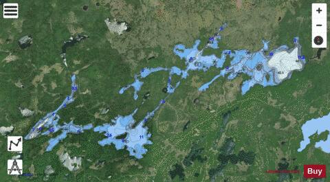 Armistice Lake depth contour Map - i-Boating App - Satellite