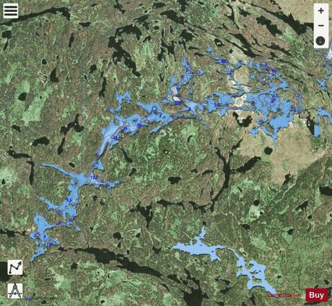 Brennan Lake depth contour Map - i-Boating App - Satellite