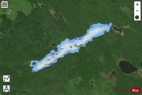 Stephens Lake depth contour Map - i-Boating App - Satellite