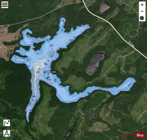 McMullen Lake depth contour Map - i-Boating App - Satellite