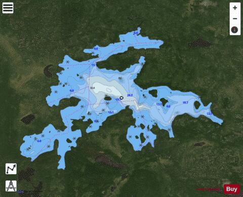Vivid Lake depth contour Map - i-Boating App - Satellite