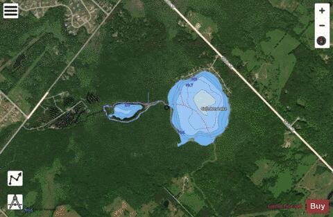 Caledon Lake depth contour Map - i-Boating App - Satellite