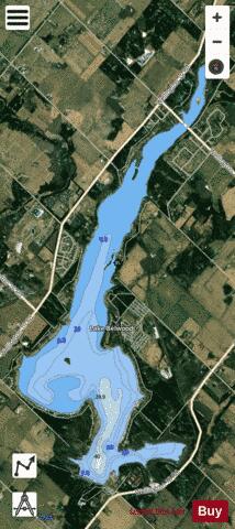 Lake Belwood depth contour Map - i-Boating App - Satellite