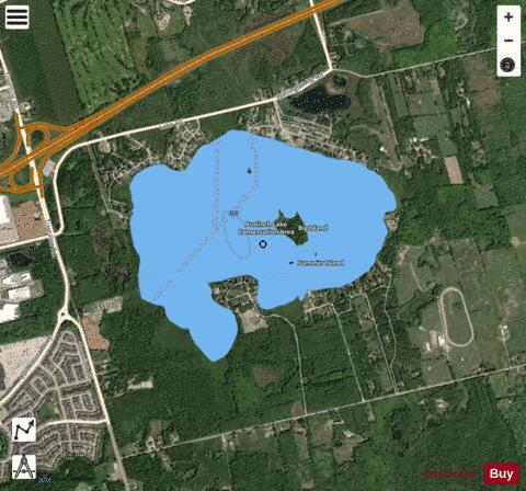 Puslinch Lake depth contour Map - i-Boating App - Satellite