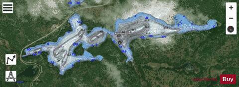Keelow Lake depth contour Map - i-Boating App - Satellite