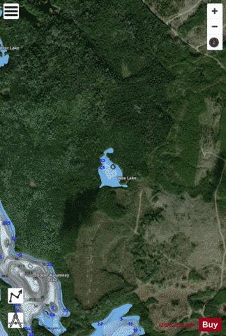 Wee Lake depth contour Map - i-Boating App - Satellite