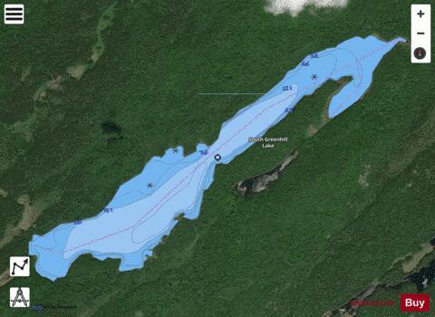 South Greenhill Lake depth contour Map - i-Boating App - Satellite