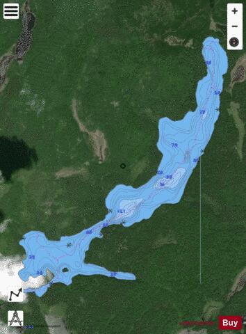 Lobo Lake depth contour Map - i-Boating App - Satellite