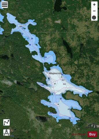 Effingham Lake depth contour Map - i-Boating App - Satellite