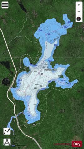 Buckshot Lake depth contour Map - i-Boating App - Satellite
