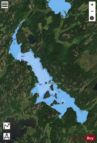 South Scot Lake depth contour Map - i-Boating App - Satellite