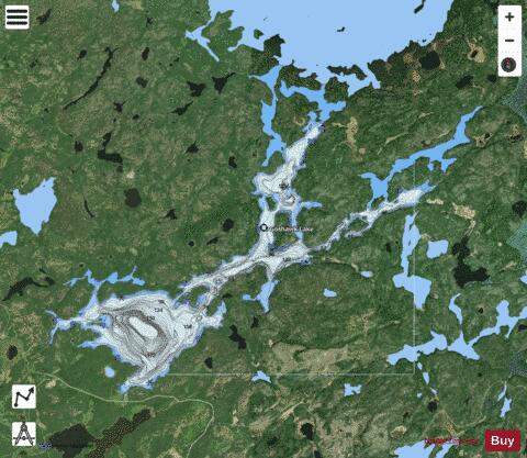 Goshawk Lake depth contour Map - i-Boating App - Satellite