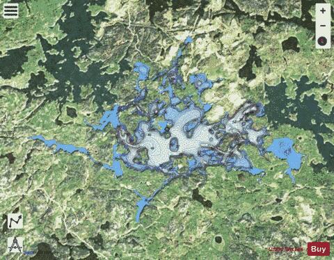 Lount Lake depth contour Map - i-Boating App - Satellite