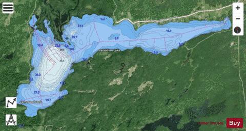 Vermilion Lake depth contour Map - i-Boating App - Satellite