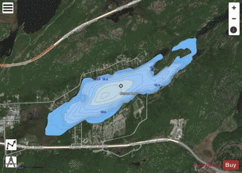 Richard Lake depth contour Map - i-Boating App - Satellite
