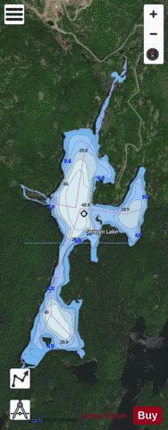 Selwyn Lake depth contour Map - i-Boating App - Satellite