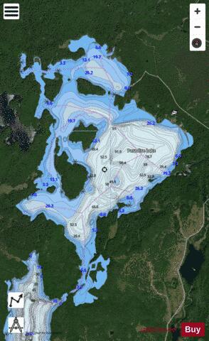 Paradise Lake depth contour Map - i-Boating App - Satellite