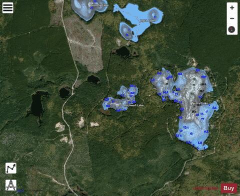 Rathwell Lake depth contour Map - i-Boating App - Satellite