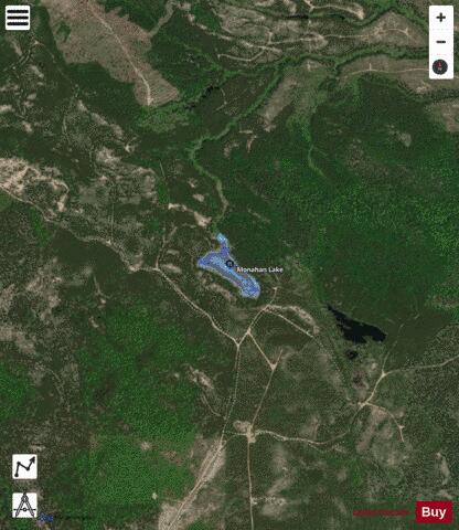 Monahan Lake depth contour Map - i-Boating App - Satellite