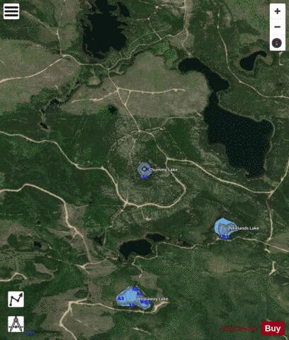 Chummy Lake depth contour Map - i-Boating App - Satellite