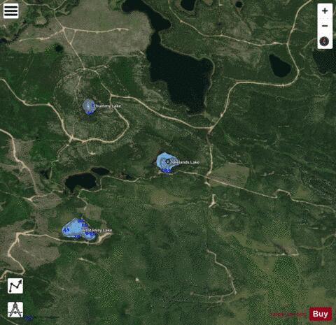 Neelands Lake depth contour Map - i-Boating App - Satellite