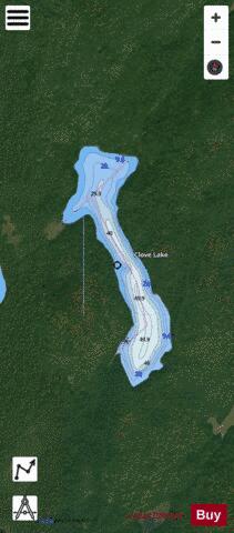 Clove Lake depth contour Map - i-Boating App - Satellite