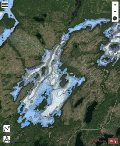 Tadpole Lake depth contour Map - i-Boating App - Satellite