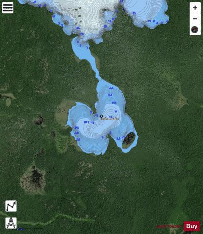 Paulson Lake depth contour Map - i-Boating App - Satellite