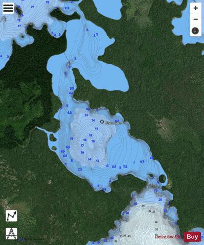 Olsen Lake depth contour Map - i-Boating App - Satellite