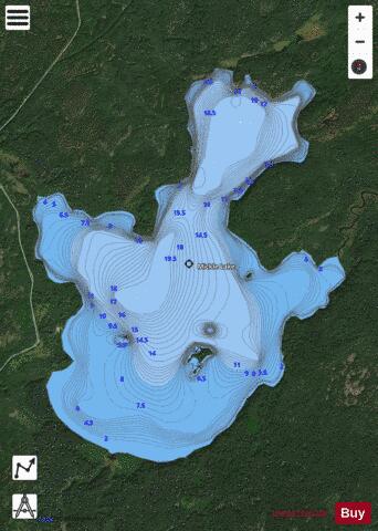 Mickle Lake depth contour Map - i-Boating App - Satellite