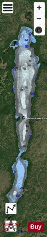 Grimshaw Lake depth contour Map - i-Boating App - Satellite