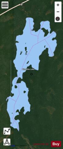 Kenozhe Lake depth contour Map - i-Boating App - Satellite