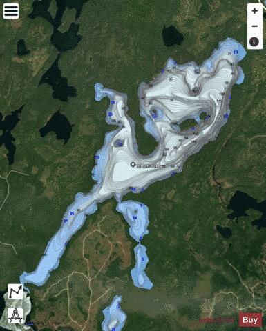 Mount Lake depth contour Map - i-Boating App - Satellite