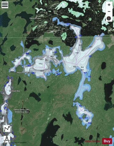 Nora Lake depth contour Map - i-Boating App - Satellite