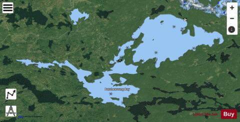 Batchewaung Lake depth contour Map - i-Boating App - Satellite