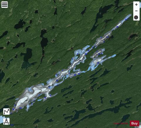 This Man Lake depth contour Map - i-Boating App - Satellite